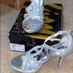 Silver Glitter Heels